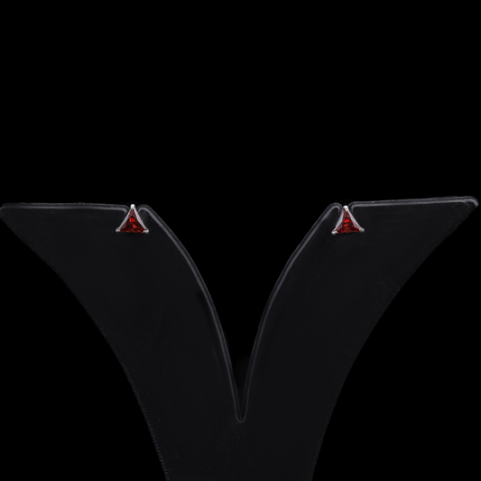 Triangle Cut Crystal Stud Earrings Flaunt Glow