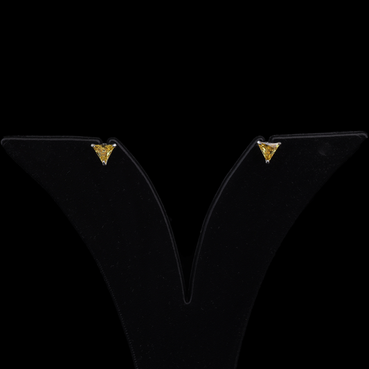 Triangle Cut Crystal Stud Earrings Flaunt Glow