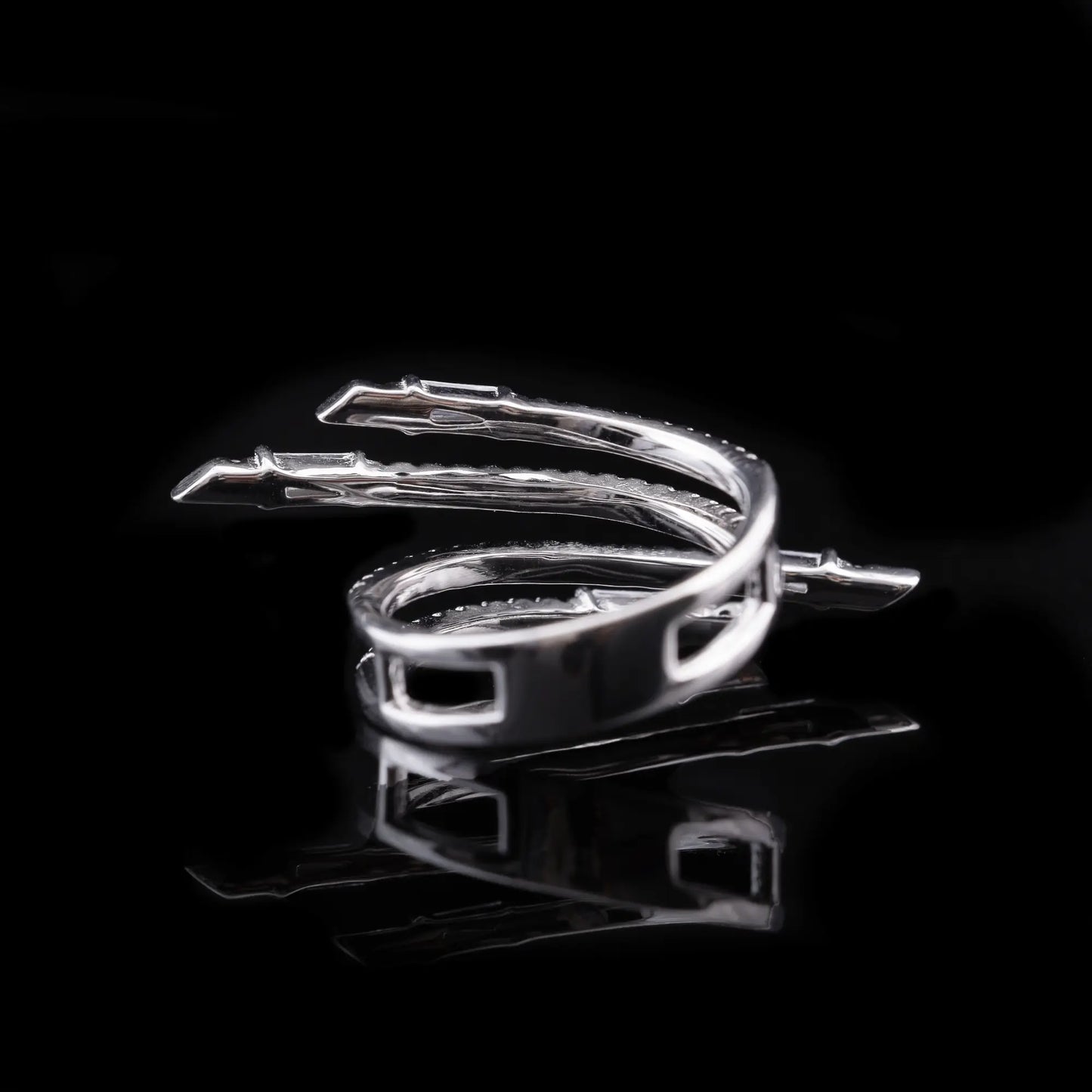 Layered Wrap Diamond Statement Ring Flaunt Glow