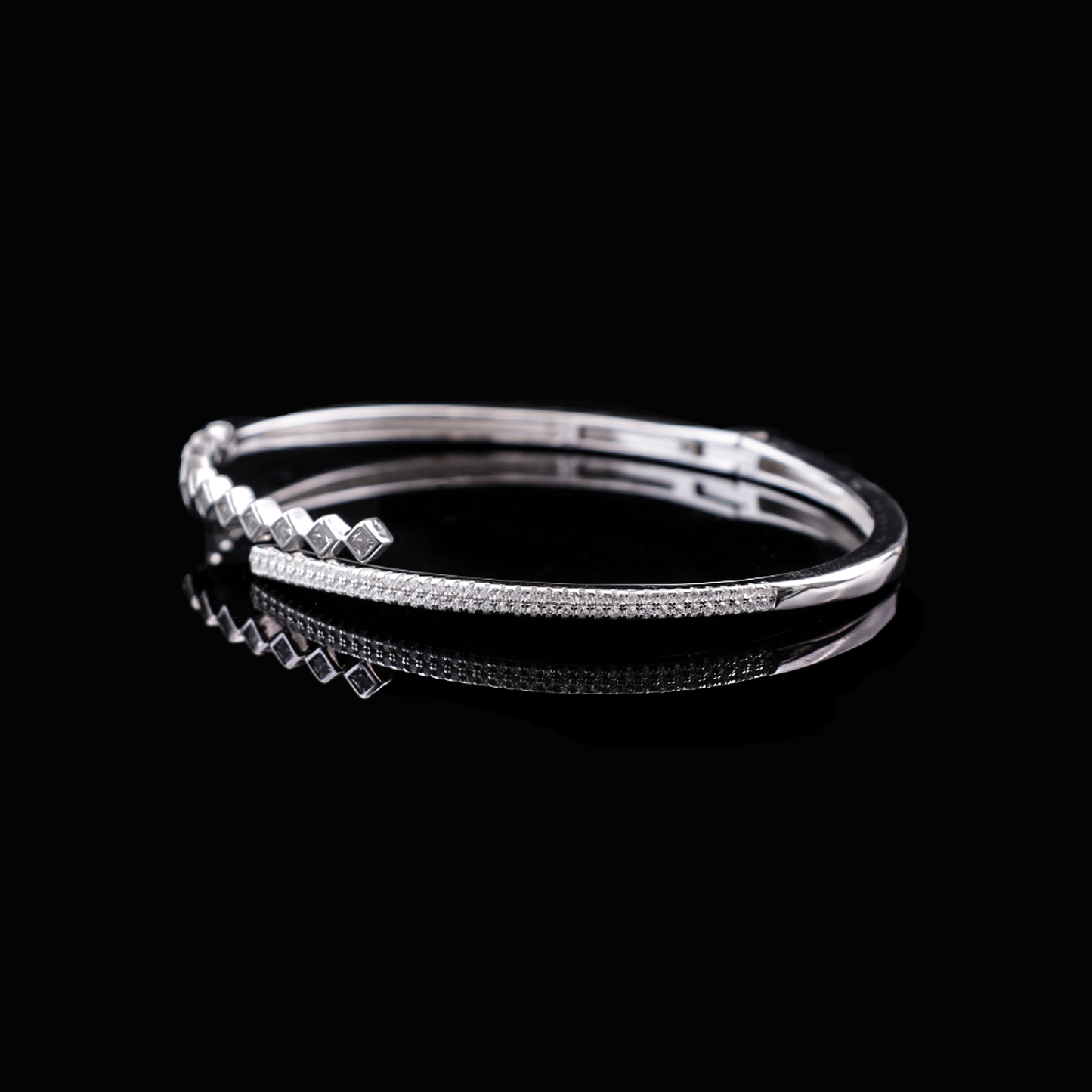 Dual Spark Open Cuff Bracelet Set Flaunt Glow