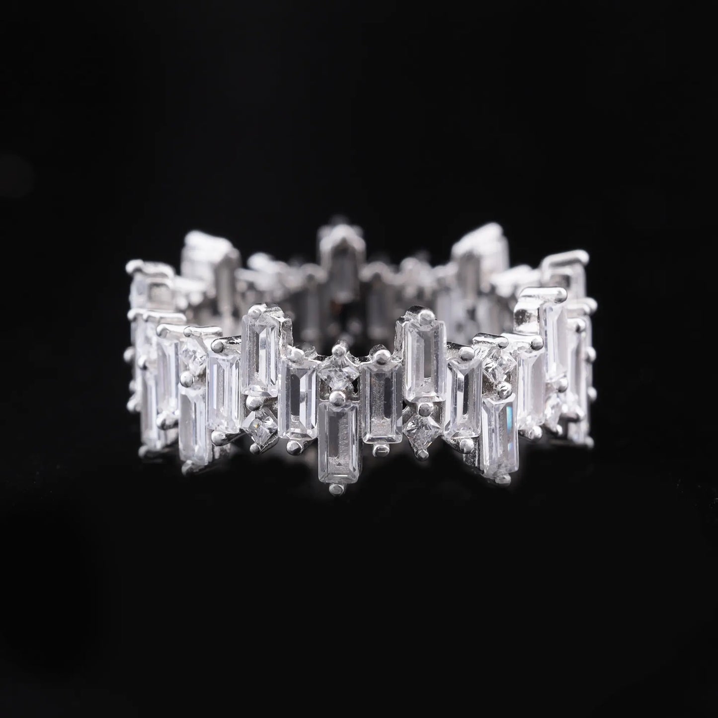 Baguette Diamond Eternity Band Ring Flaunt Glow