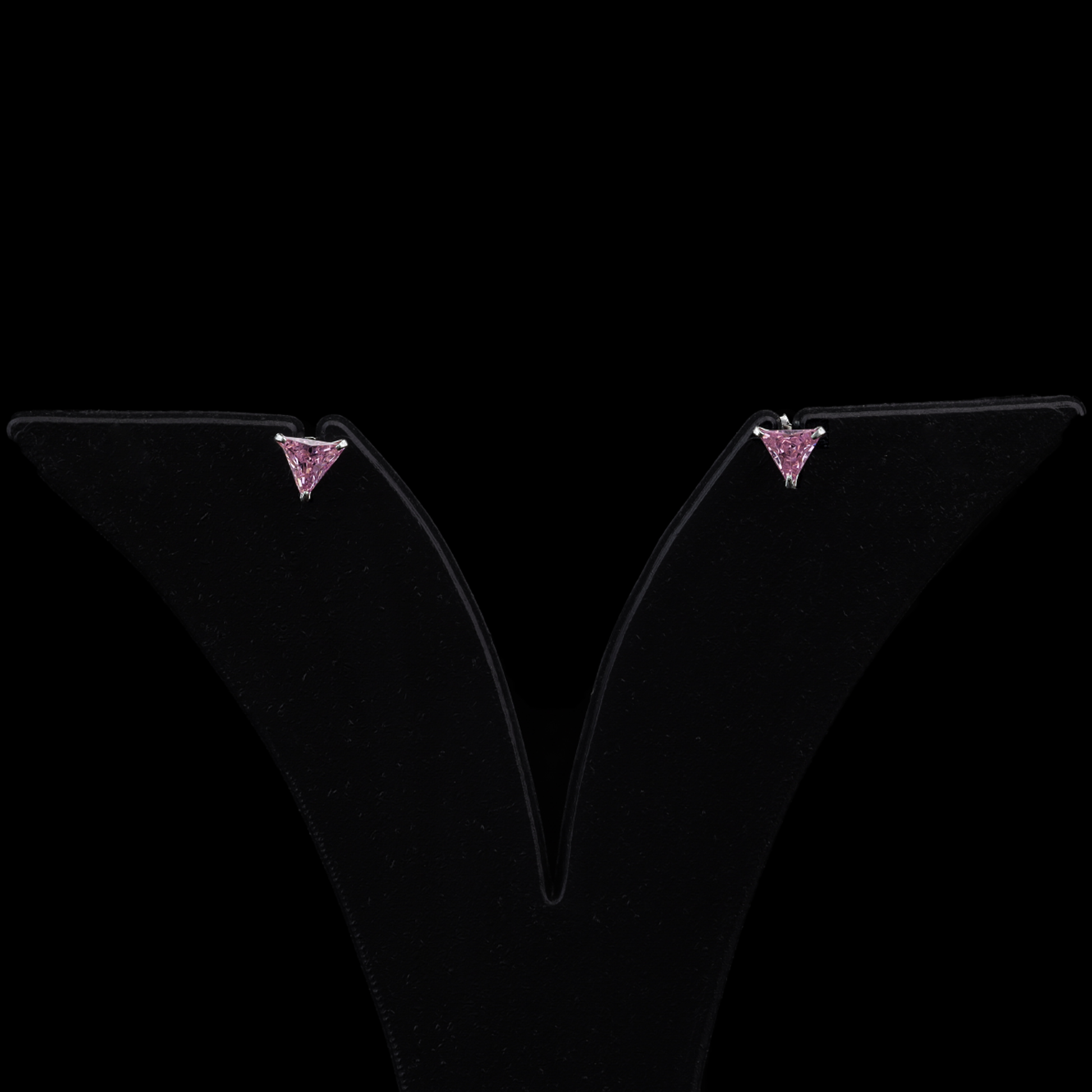 Triangle Cut Crystal Stud Earrings Flaunt Glow