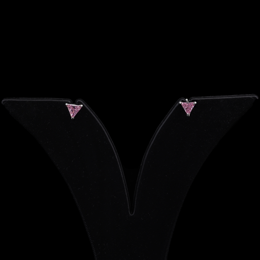 Triangle Cut Crystal Stud Earrings Flaunt Glow