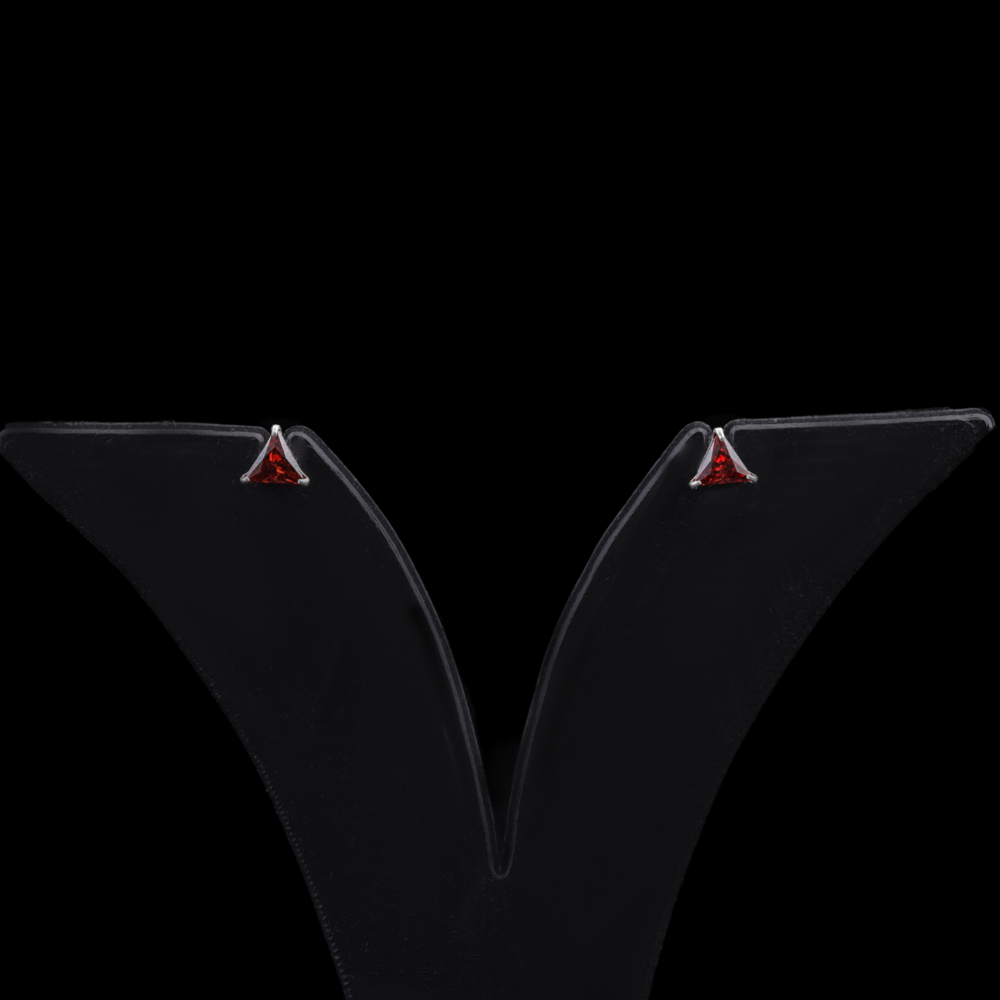 Triangle Cut Crystal Stud Earrings Flaunt Glow