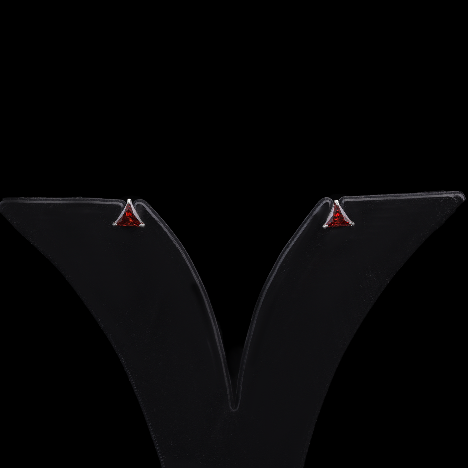 Triangle Cut Crystal Stud Earrings Flaunt Glow