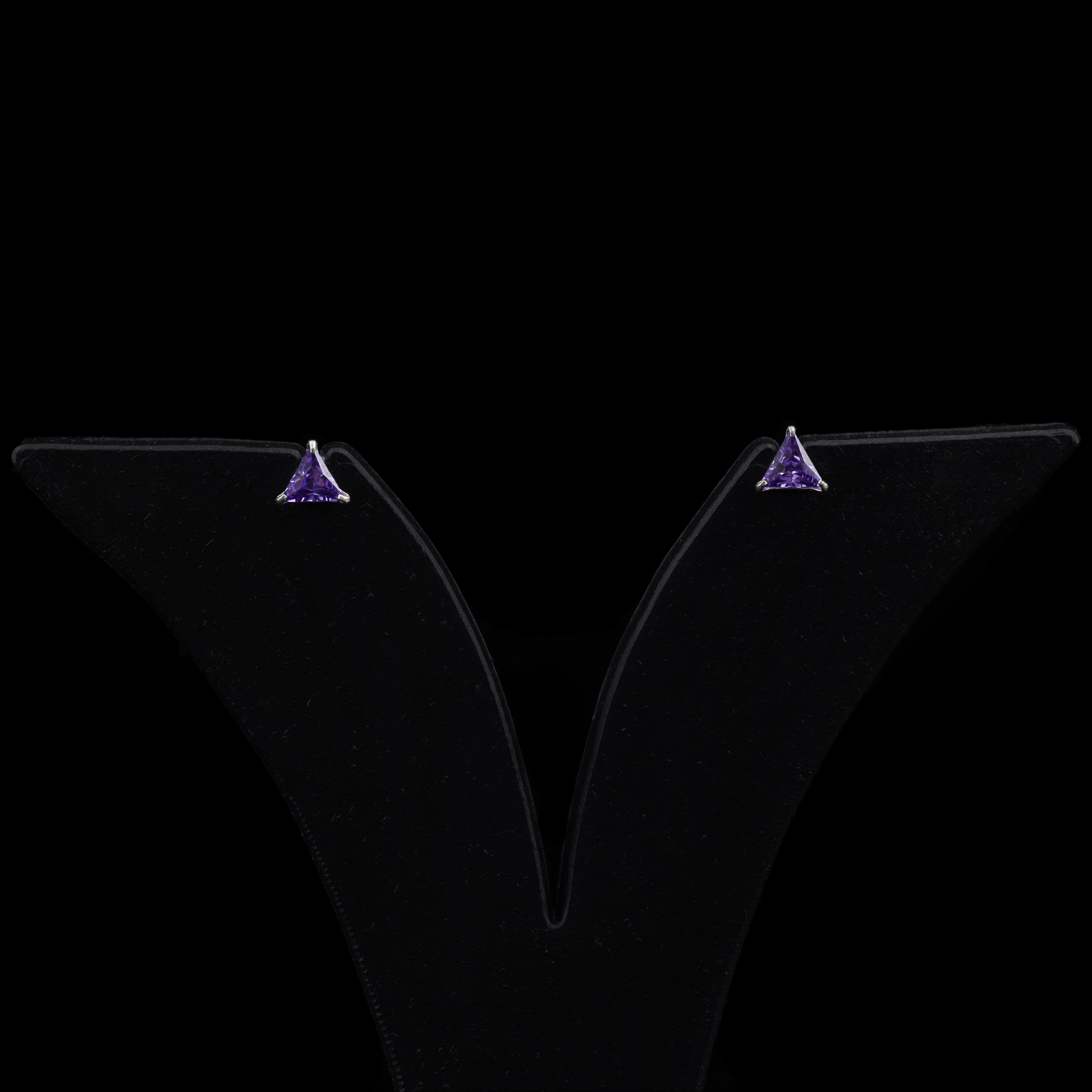 Triangle Cut Crystal Stud Earrings Flaunt Glow