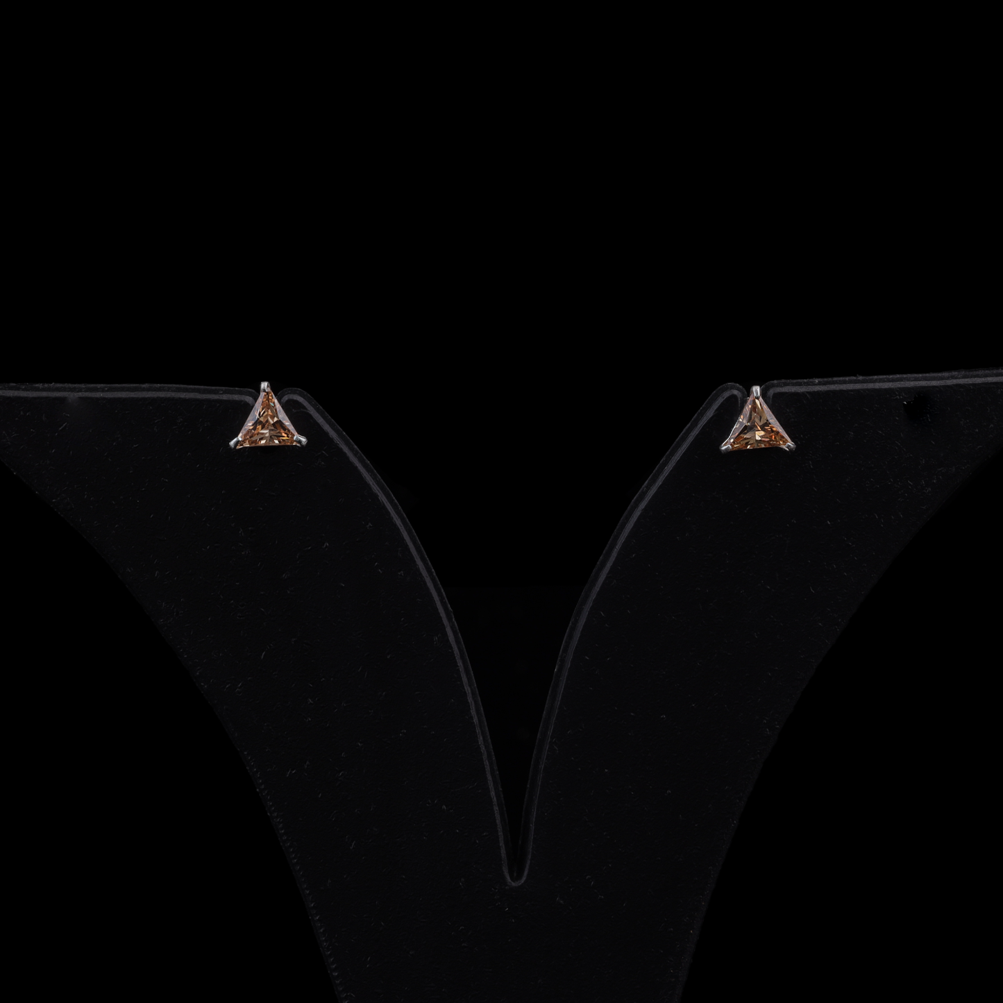 Triangle Cut Crystal Stud Earrings Flaunt Glow