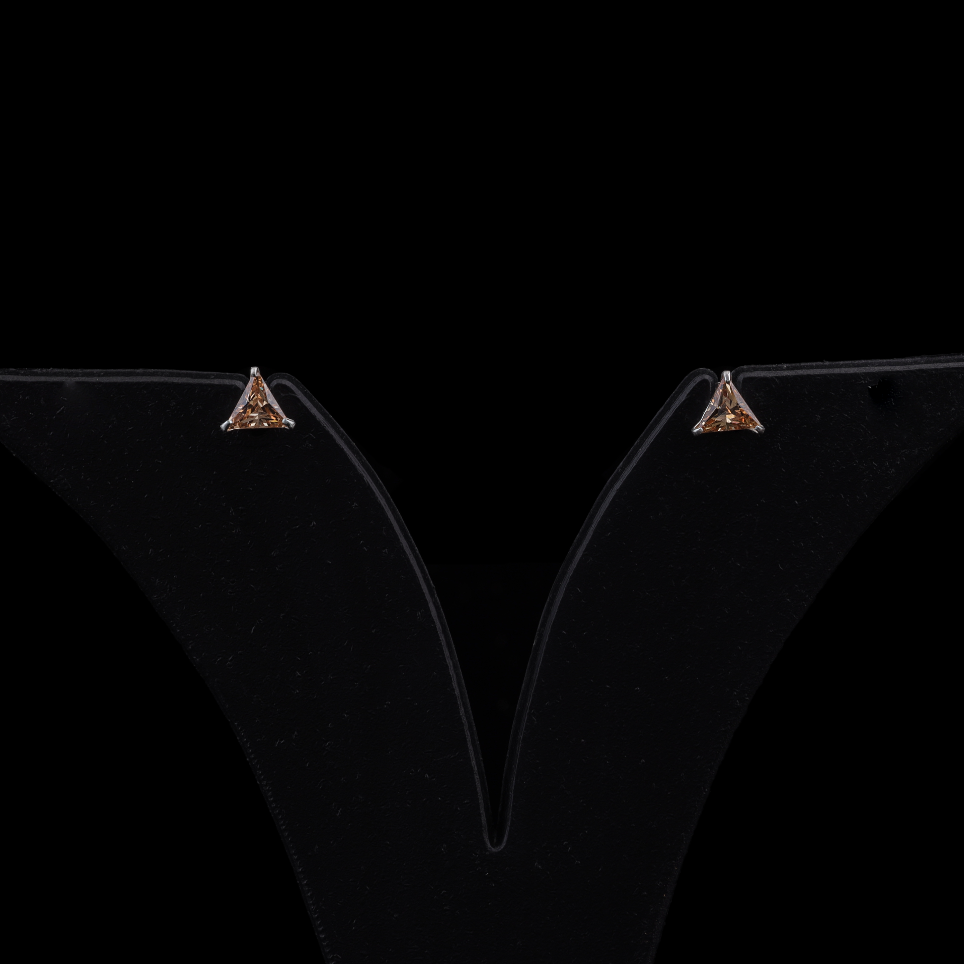 Triangle Cut Crystal Stud Earrings Flaunt Glow