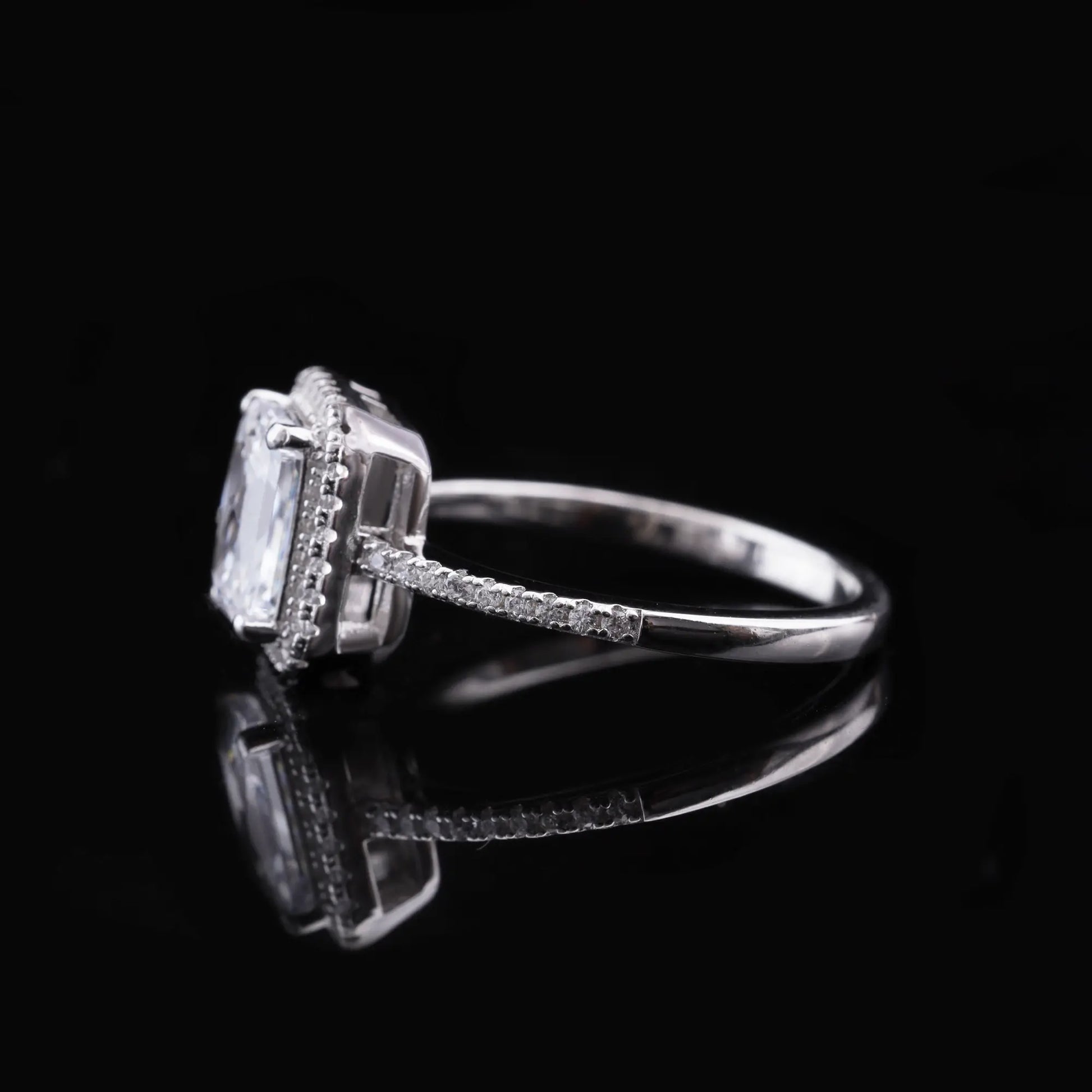 Classic Halo Diamond Engagement Ring Flaunt Glow