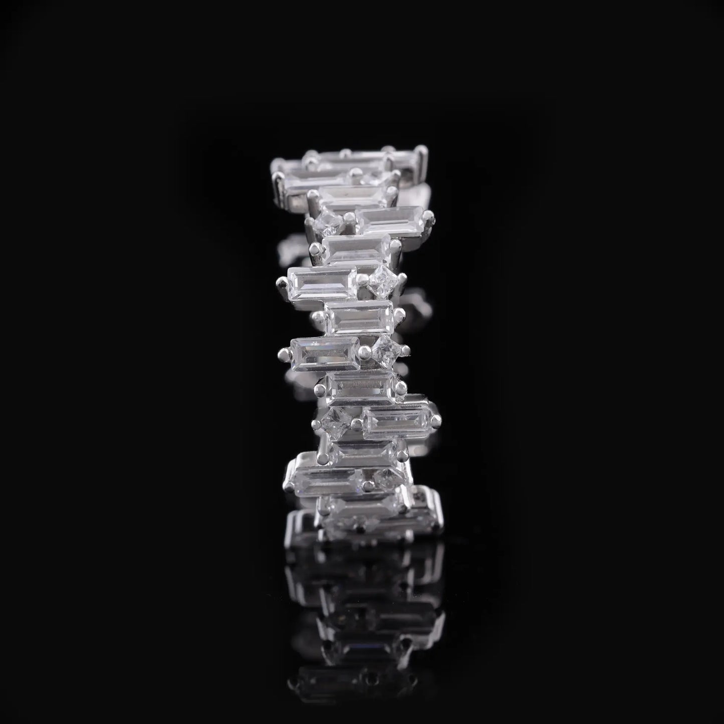 Baguette Diamond Eternity Band Ring Flaunt Glow