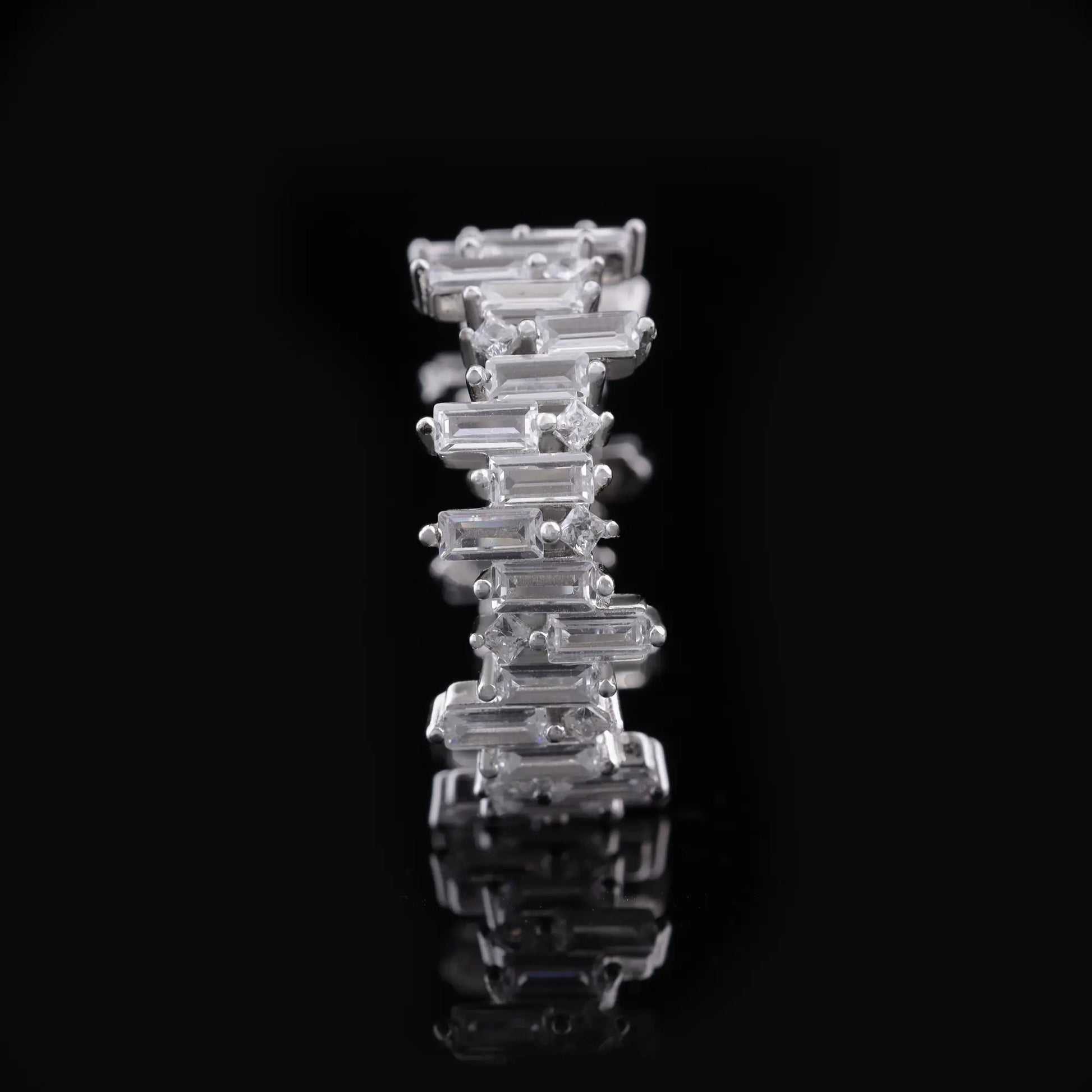 Baguette Diamond Eternity Band Ring Flaunt Glow