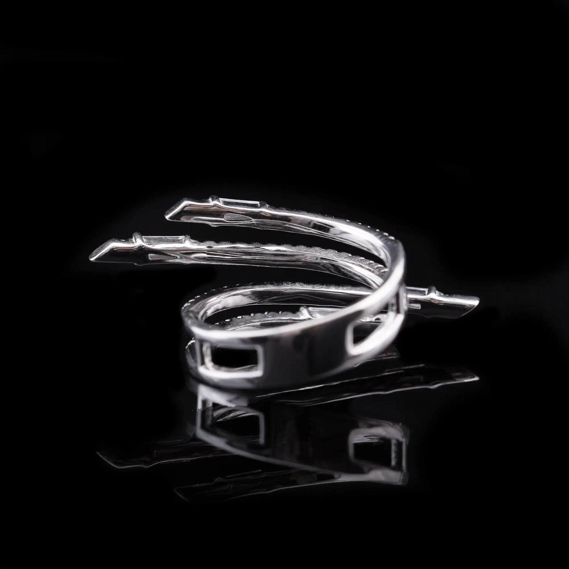 Layered Wrap Diamond Statement Ring Flaunt Glow