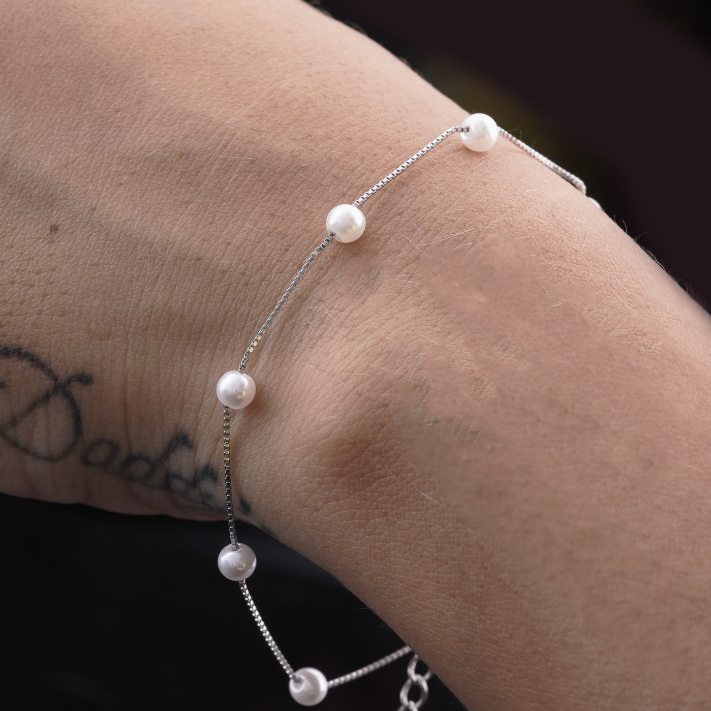 Pearl Drop Minimal Chain Bracelet Flaunt Glow