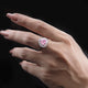 Pink Heart Halo Crystal Ring Flaunt Glow