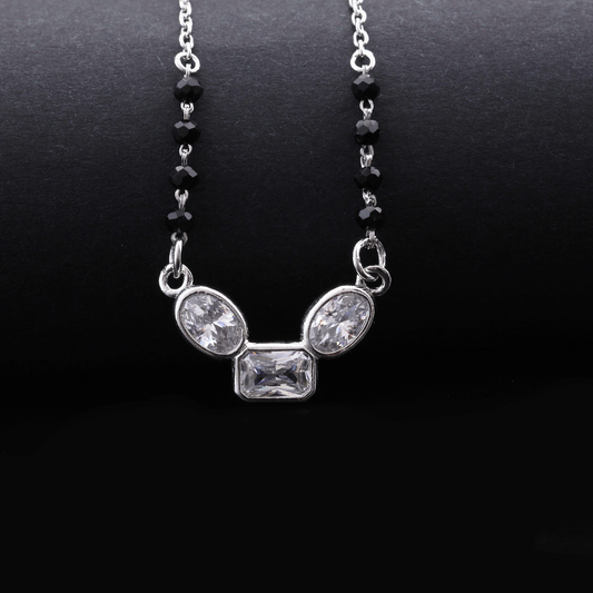 Triple Stone Crystal Mangalsutra Flaunt Glow