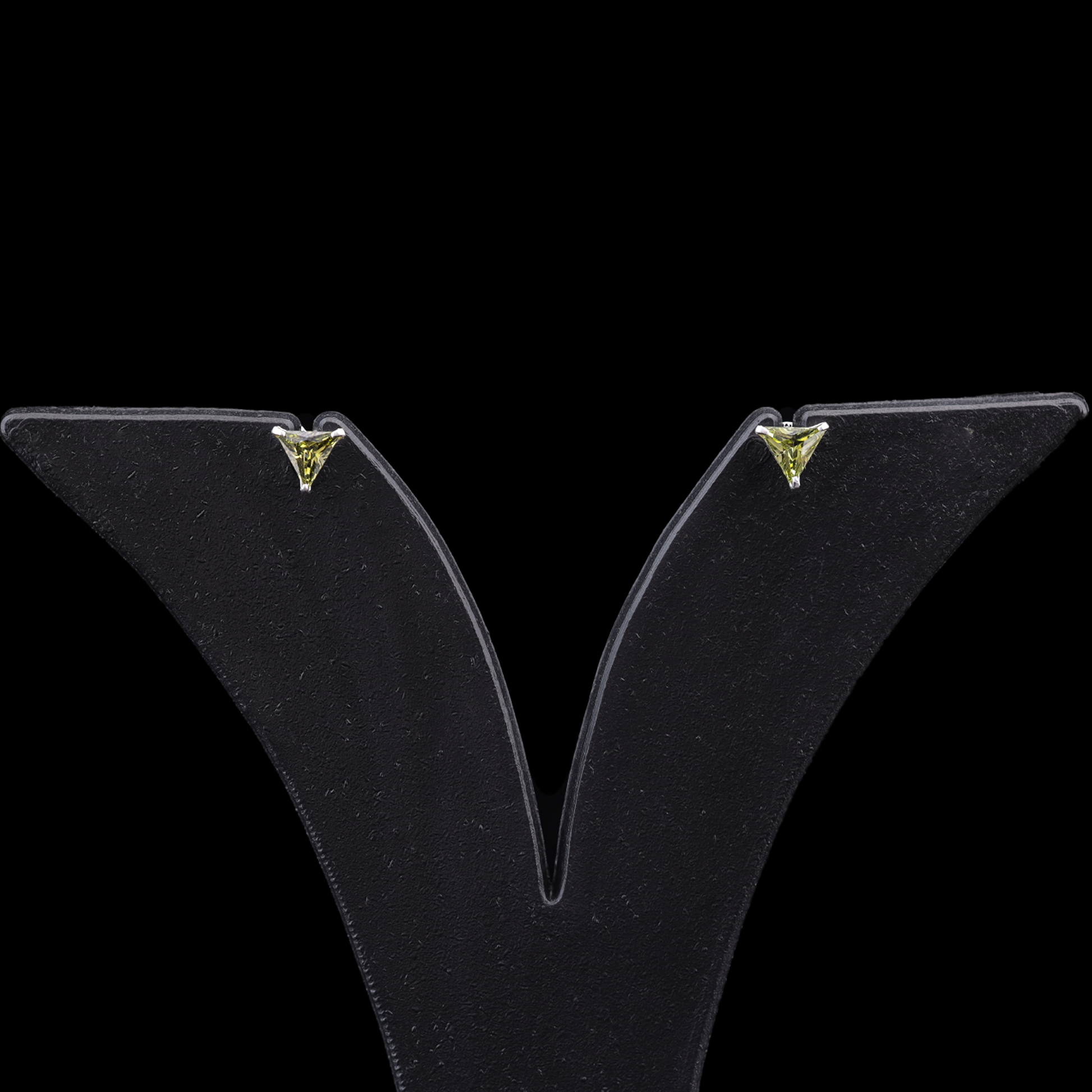Triangle Cut Crystal Stud Earrings Flaunt Glow