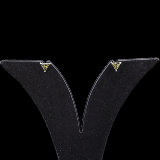 Triangle Cut Crystal Stud Earrings Flaunt Glow