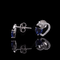 Blue Heart Stud Earrings Flaunt Glow