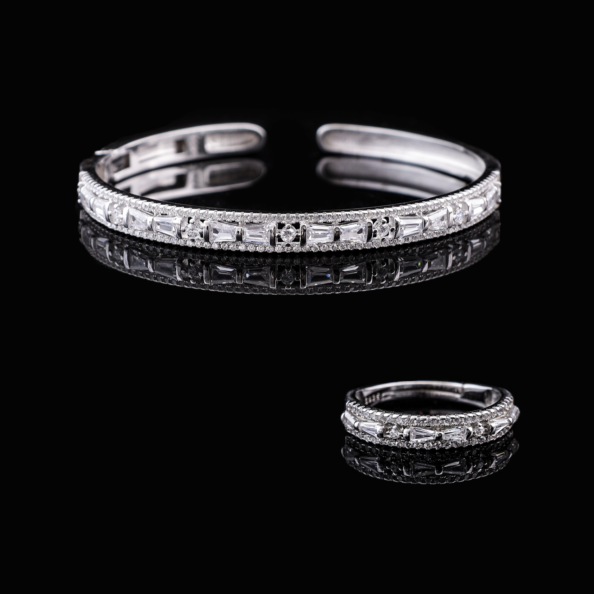Luxury Crystal Bracelet & Ring Set Flaunt Glow