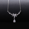Floral Drop Crystal Pendant Necklace Flaunt Glow
